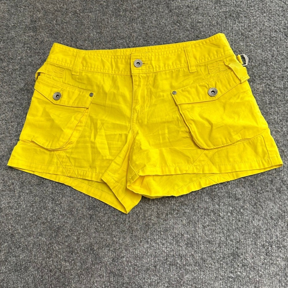 Ralph Lauren Shorts Womens Size 12 Yellow Cargo Utility Cotton Twill Pockets